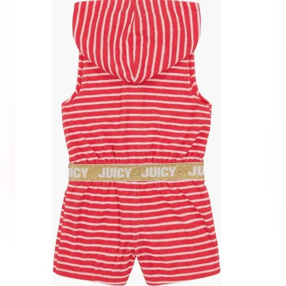 + JUICY COUTURE + Kids’ Stripe Hooded Romper - Picture 3 of 8